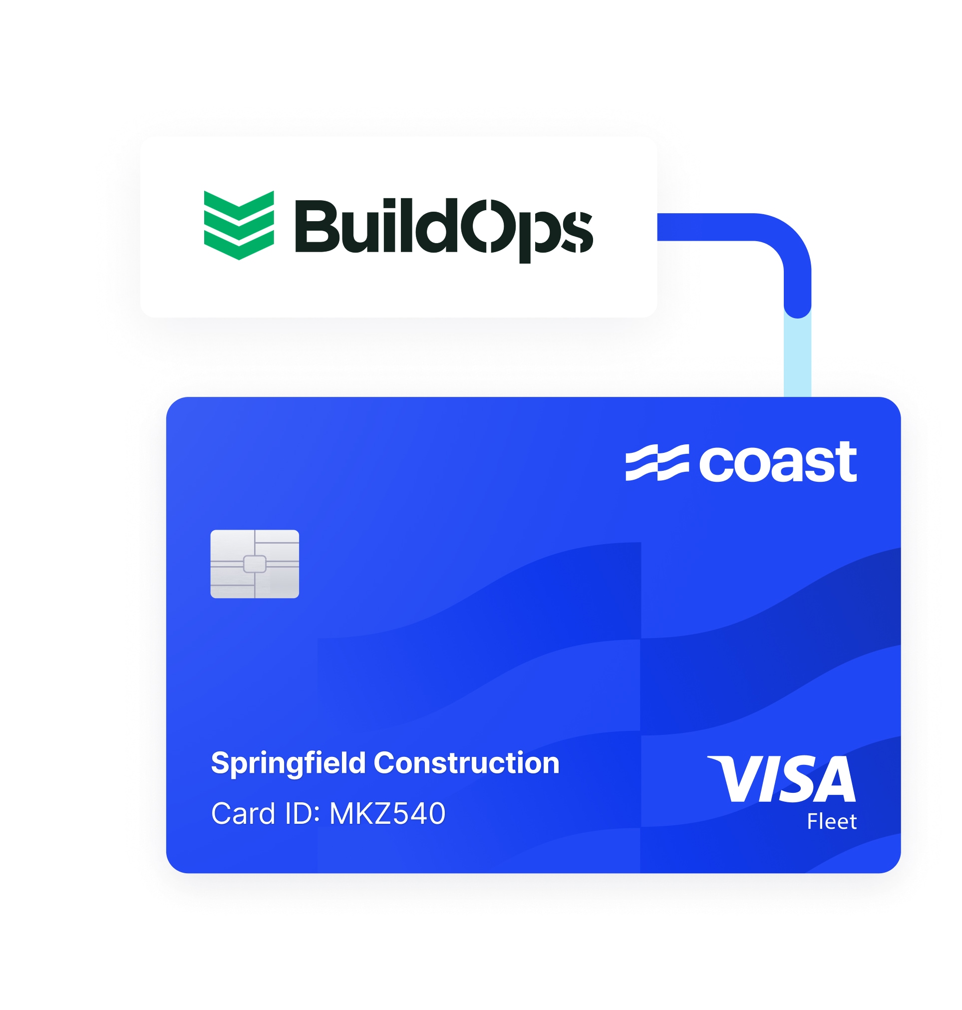 Coast card and BuildOps logo