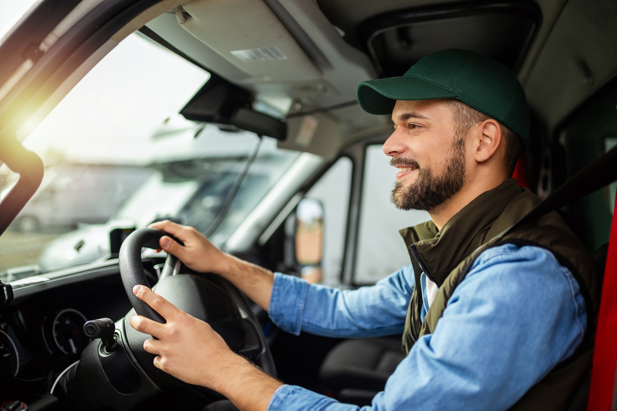 Truck driver at work