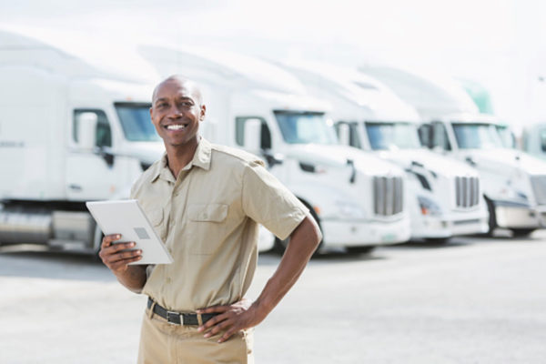 Man checking his commercial fleet