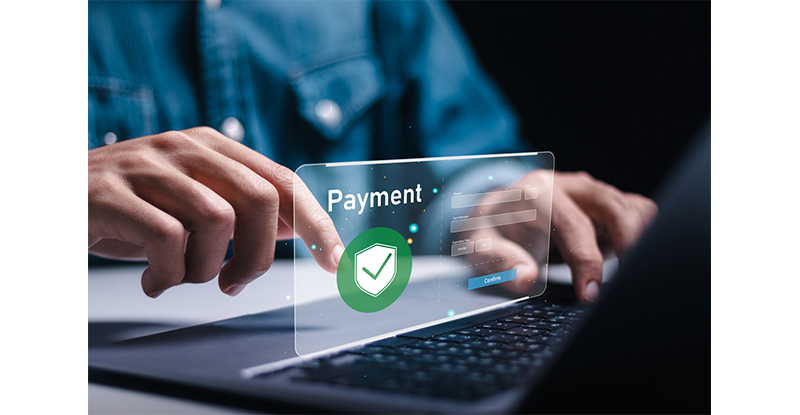 business credit payment being made